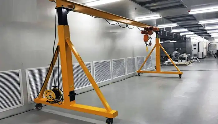   How much weight can a portable gantry crane lift?