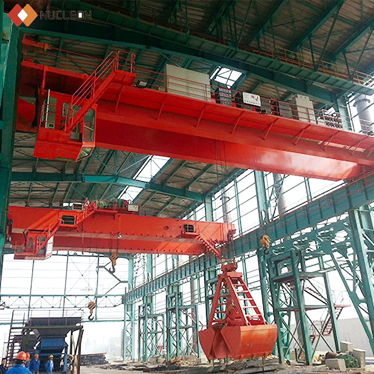 Single-girder bridge grab crane