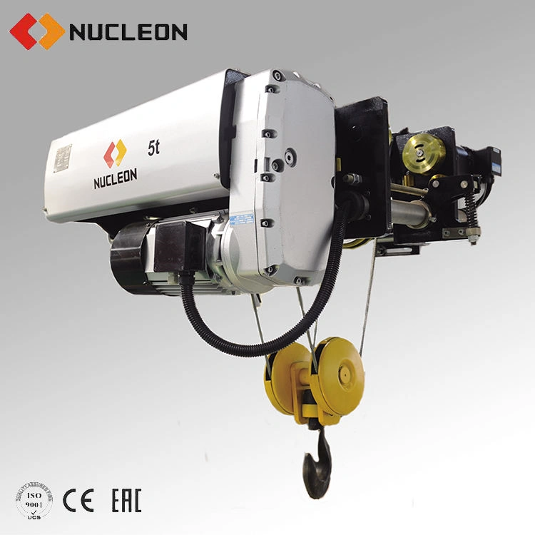 Low headroom European-style electric wire rope hoist