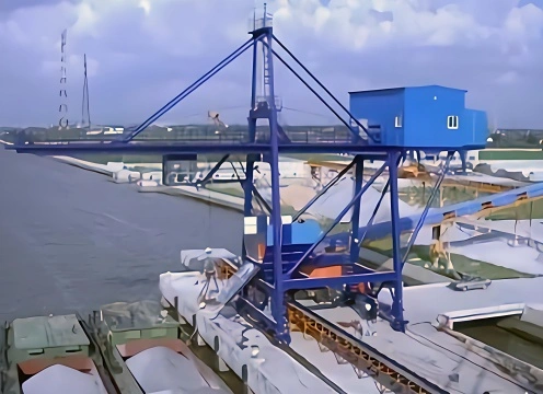 Grab bucket ship unloader