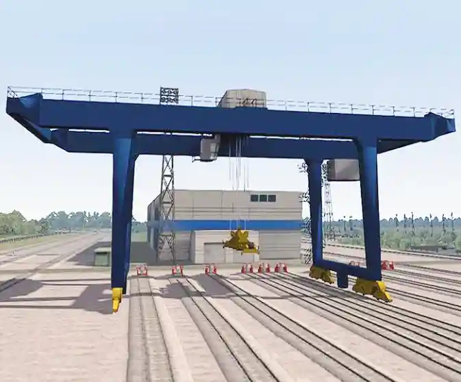Rail-mounted container gantry crane